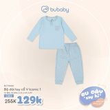 Bộ dài tay cổ V Iconic 1 Bubaby BCT1106IM.18MD83