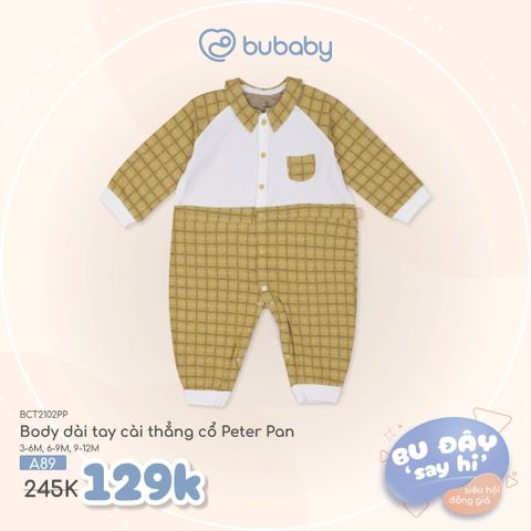 Body dài tay cài thẳng cổ Peter Pan Bubaby BCT2102PP.06MA89