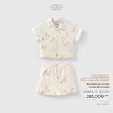 Bộ pyjama cộc tay màu be họa tiết con ngựa Nous