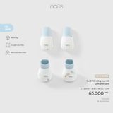 Set bao tay, bao chân trắng họa tiết sushi phối xanh Nous