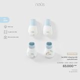 Set bao tay, bao chân trắng họa tiết sushi phối xanh Nous