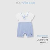 Bộ liền cộc kẻ xanh phối trắng Nous