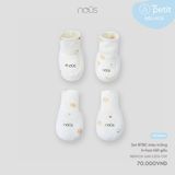 Set BTBC màu trắng in họa tiết gấu Nous NB1W24-AM1-U09-OW-FS