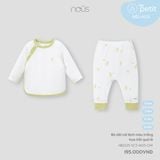 Bộ dài cài lệch màu trắng họa tiết quả lê Nous NB2S25-SC3-M03-OW-0M