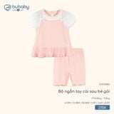 Bộ ngắn tay cài sau bé gái Bubaby