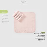 Set 5 khăn sữa bamboo màu hồng Nous