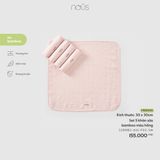Set 5 khăn sữa bamboo màu hồng Nous