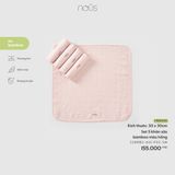 Set 5 khăn sữa bamboo màu hồng Nous