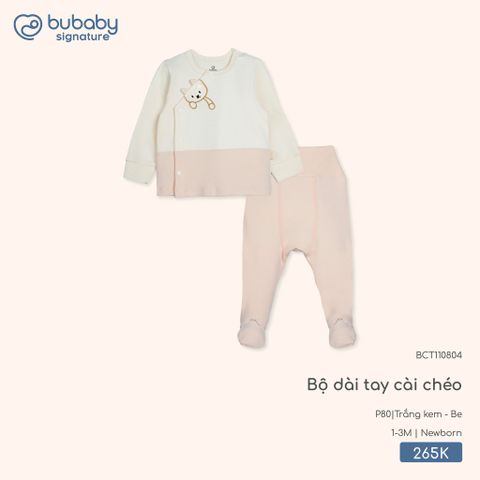Bộ dài tay cài chéo Bubaby