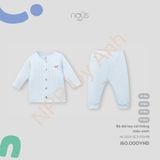 Bộ dài tay cài thẳng màu xanh Nous NL2S25-SC3-F01-PB-0M