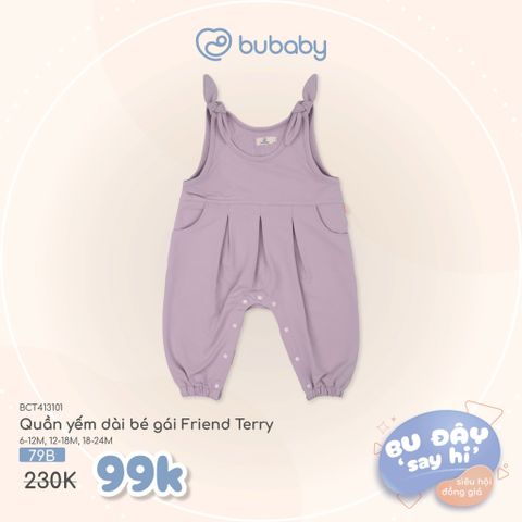 Quần yếm dài bé gái Friend Terry Bubaby BCT413101.M1279B