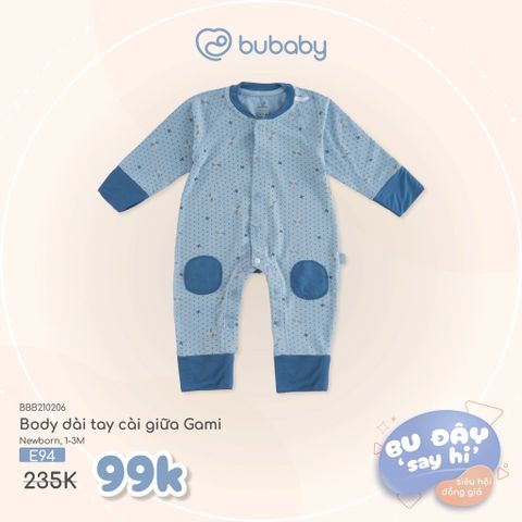 Body dài tay cài giữa Gami Bubaby BBB210206.0NBA12