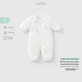 Bộ liền dài màu trắng họa tiết bà tiên hồng Nous