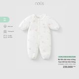 Bộ liền dài màu trắng họa tiết bà tiên hồng Nous
