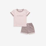 Bộ ngắn tay cổ tròn Muda 1304MD Bubaby Hồng - Nâu sữa E68 3-4y BBC1304MD.04YE68
