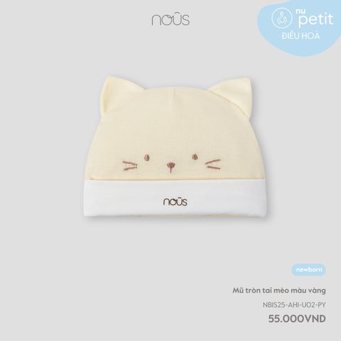 Mũ tròn tai mèo màu vàng Nous NB1S25-AH1-U02-PY-NB