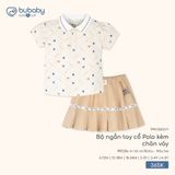 Bộ ngắn tay cổ Polo kèm chân váy Bubaby