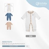 Body dài tay cài giữa Bambus Iconic 2 2102IN Bubaby Trắng - Be in Iconic 2 E55 0-3m BBB2102IN.03ME55