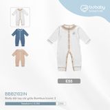 Body dài tay cài giữa Bambus Iconic 2 2102IN Bubaby Trắng - Be in Iconic 2 E55 0-3m BBB2102IN.03ME55