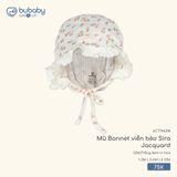 Mũ Bonnet viền bèo Siro Jacquard Bubaby