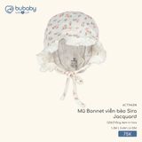 Mũ Bonnet viền bèo Siro Jacquard Bubaby