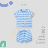 Bộ cộc tay kẻ xanh đậm và xanh nhạt Nous NL2S25-SC2-M03-MB-0M