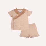 Bộ ngắn tay cài chéo Bé gái Pyjamas Bubaby