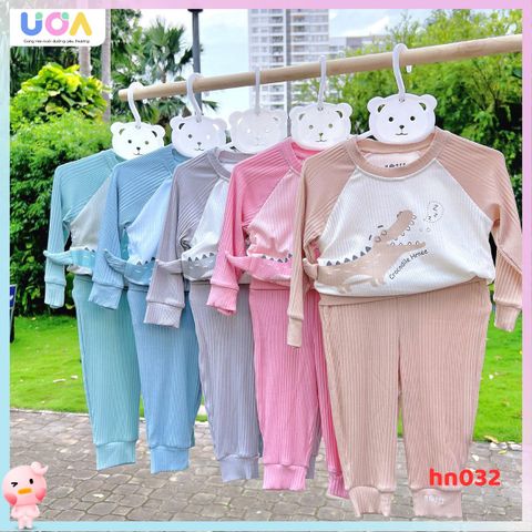 Bộ dài tay Hrnee 3D Modal Organic - Xanh cẩm thạch - 6-9m