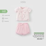 Bộ cộc tay màu hồng họa tiết quả thanh long Nous