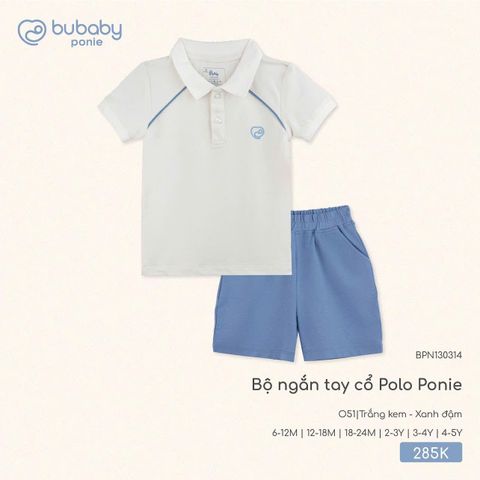 Bộ ngắn tay cổ Polo Ponie Bubaby