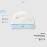 Mũ tròn trắng họa tiết chú chó và tên lửa Nous