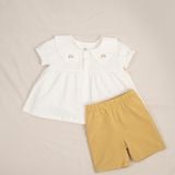 Bộ ngắn tay cài giữa cổ sen Bamco Bubaby BBC1302CS.03YE68
