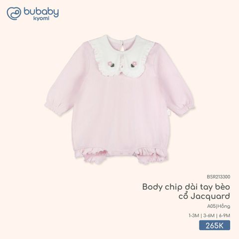 Body chip dài tay bèo cổ Jacquard Bubaby