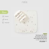 Set 5 khăn sữa bamboo màu trắng họa tiết chú hề Nous