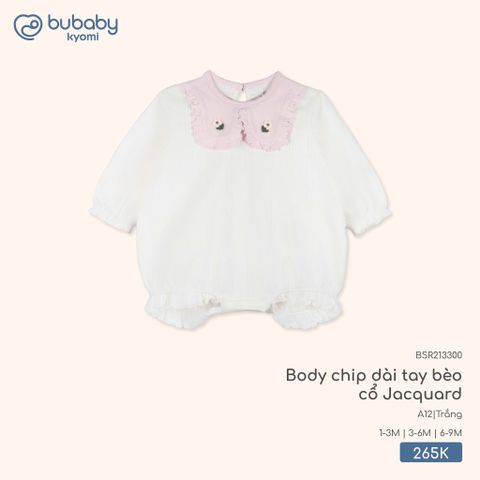 Body chip dài tay bèo cổ Jacquard Bubaby