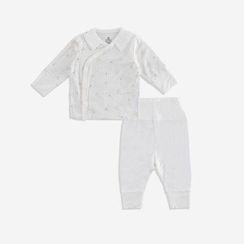 Bộ dài tay cài chéo cổ Peter Pan Gami Bubaby