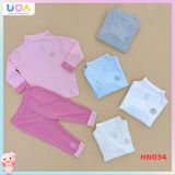 Bộ dài tay Hrnee Giữ nhiệt Modal Organic - Xanh ovy - 6-9m