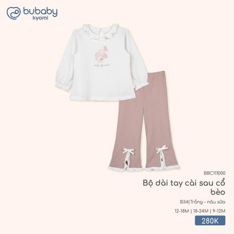 Bộ dài tay Bubaby cho bé từ 6 tháng đến 5 tuổi