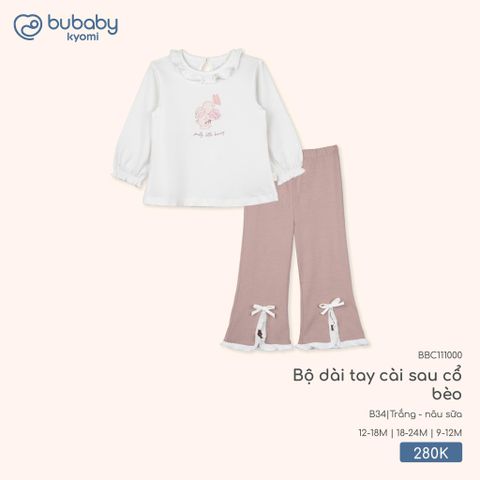 Bộ dài tay Bubaby cho bé từ 6 tháng đến 5 tuổi