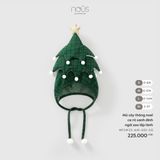 Mũ cây thông noel ca rô xanh đính ngôi sao lấp lánh Nous