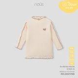 Áo dài tay màu be in hình vịt Nous