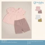 Bộ ngắn tay cài giữa cổ sen Bamco Bubaby BBC1302CS.03YE68