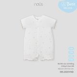 Bộ liền cộc cài thẳng trắng in họa tiết Nous NB2S25-OP1-F04-OM-0M