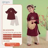 Áo dài linen bé gái tay bèo Bubaby BLN3131TB.03YH11