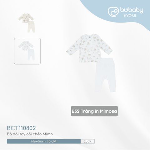 Bộ dài tay cài chéo Mimo Bubaby BCT110802.0NBE28