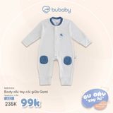 Body dài tay cài giữa Gami Bubaby BBB210206.0NBA12