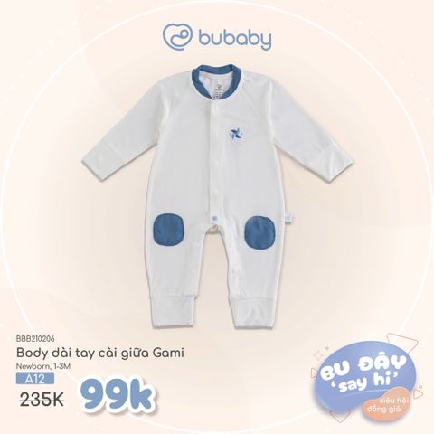 Body dài tay cài giữa Gami Bubaby BBB210206.0NBA12