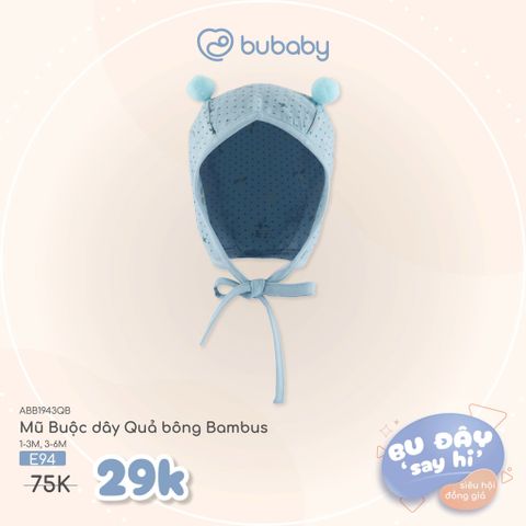 Mũ Buộc dây Quả bông Bambus Bubaby ABB1943QB.M13E94