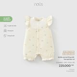 Bộ liền cộc ba lỗ họa tiết hoa quả bèo vai Nous