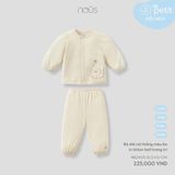 Bộ dài cài thẳng màu be in tinker bell trang trí Nous